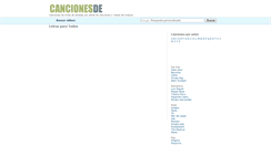 Desktop Screenshot of cancionesde.net